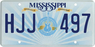 MS license plate HJJ497