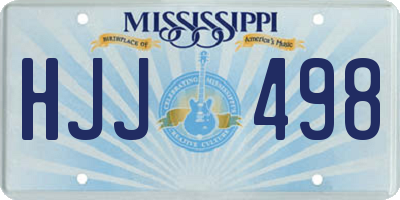 MS license plate HJJ498