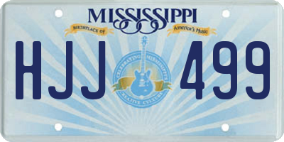 MS license plate HJJ499