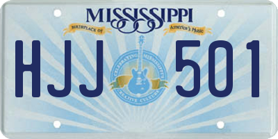 MS license plate HJJ501