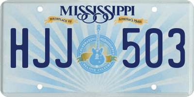 MS license plate HJJ503