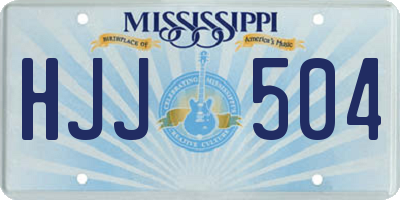 MS license plate HJJ504