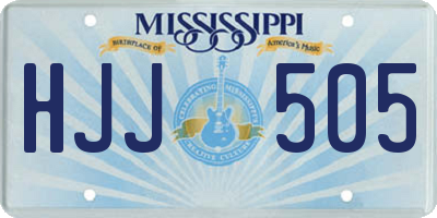 MS license plate HJJ505