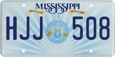 MS license plate HJJ508