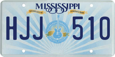 MS license plate HJJ510