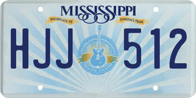 MS license plate HJJ512