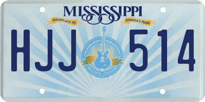 MS license plate HJJ514