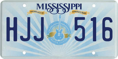 MS license plate HJJ516