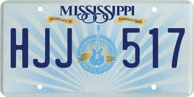 MS license plate HJJ517