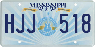 MS license plate HJJ518