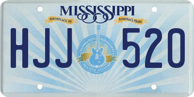 MS license plate HJJ520