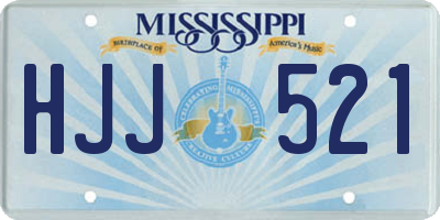 MS license plate HJJ521