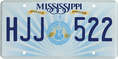 MS license plate HJJ522