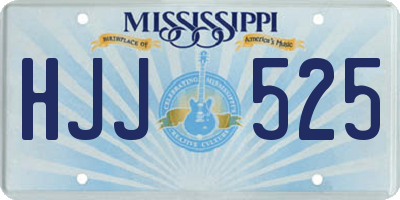 MS license plate HJJ525