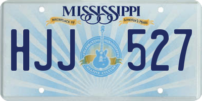MS license plate HJJ527