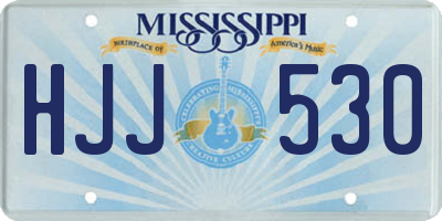 MS license plate HJJ530