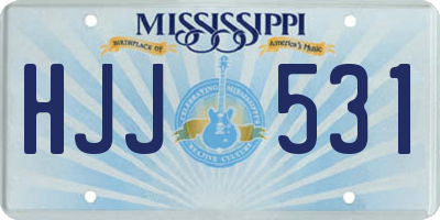 MS license plate HJJ531