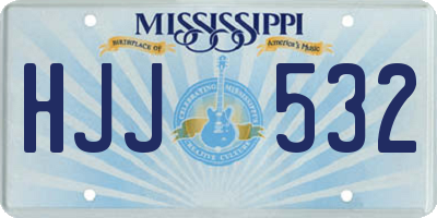 MS license plate HJJ532