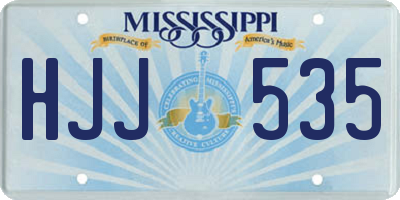 MS license plate HJJ535