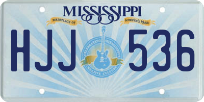 MS license plate HJJ536