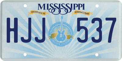 MS license plate HJJ537