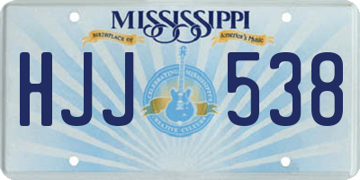MS license plate HJJ538