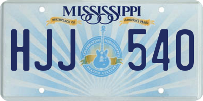 MS license plate HJJ540