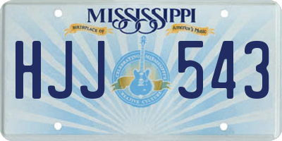 MS license plate HJJ543