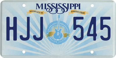 MS license plate HJJ545