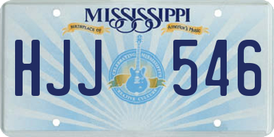 MS license plate HJJ546