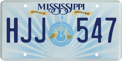 MS license plate HJJ547