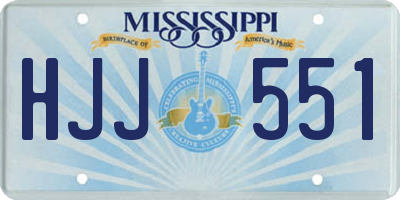 MS license plate HJJ551