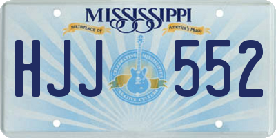 MS license plate HJJ552