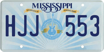 MS license plate HJJ553