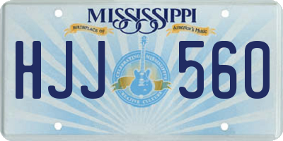 MS license plate HJJ560