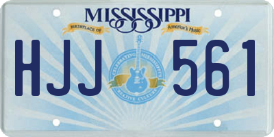 MS license plate HJJ561