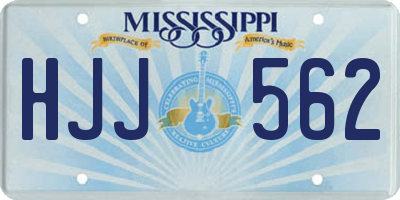 MS license plate HJJ562