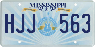 MS license plate HJJ563