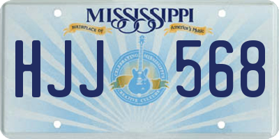 MS license plate HJJ568