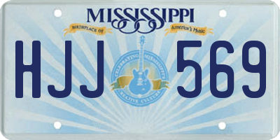 MS license plate HJJ569