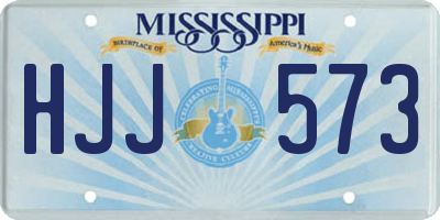 MS license plate HJJ573