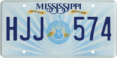 MS license plate HJJ574