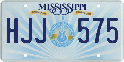 MS license plate HJJ575
