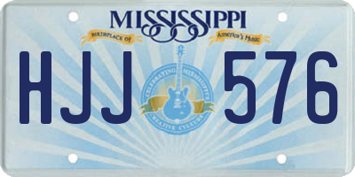 MS license plate HJJ576