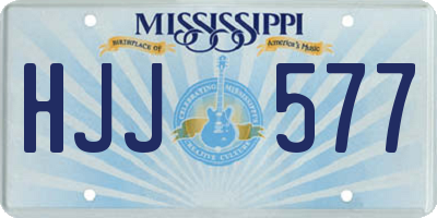 MS license plate HJJ577