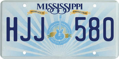 MS license plate HJJ580