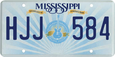 MS license plate HJJ584