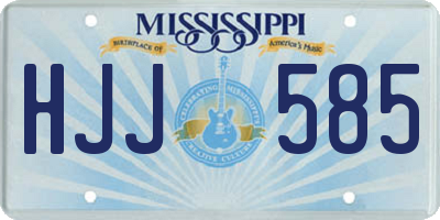 MS license plate HJJ585