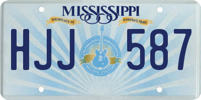 MS license plate HJJ587