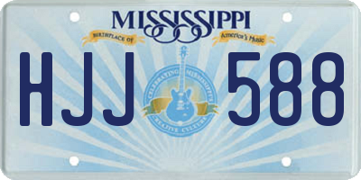 MS license plate HJJ588
